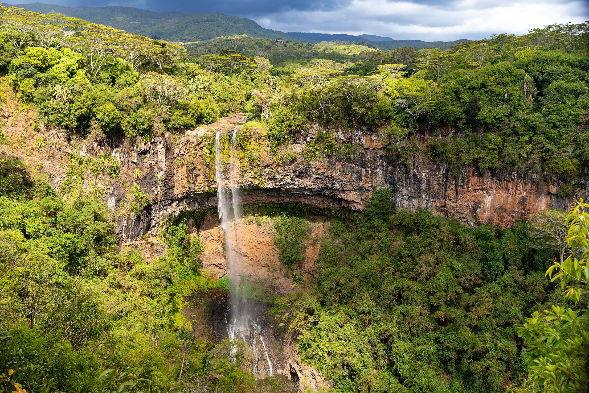 Chamarel waterfall in Mauritius