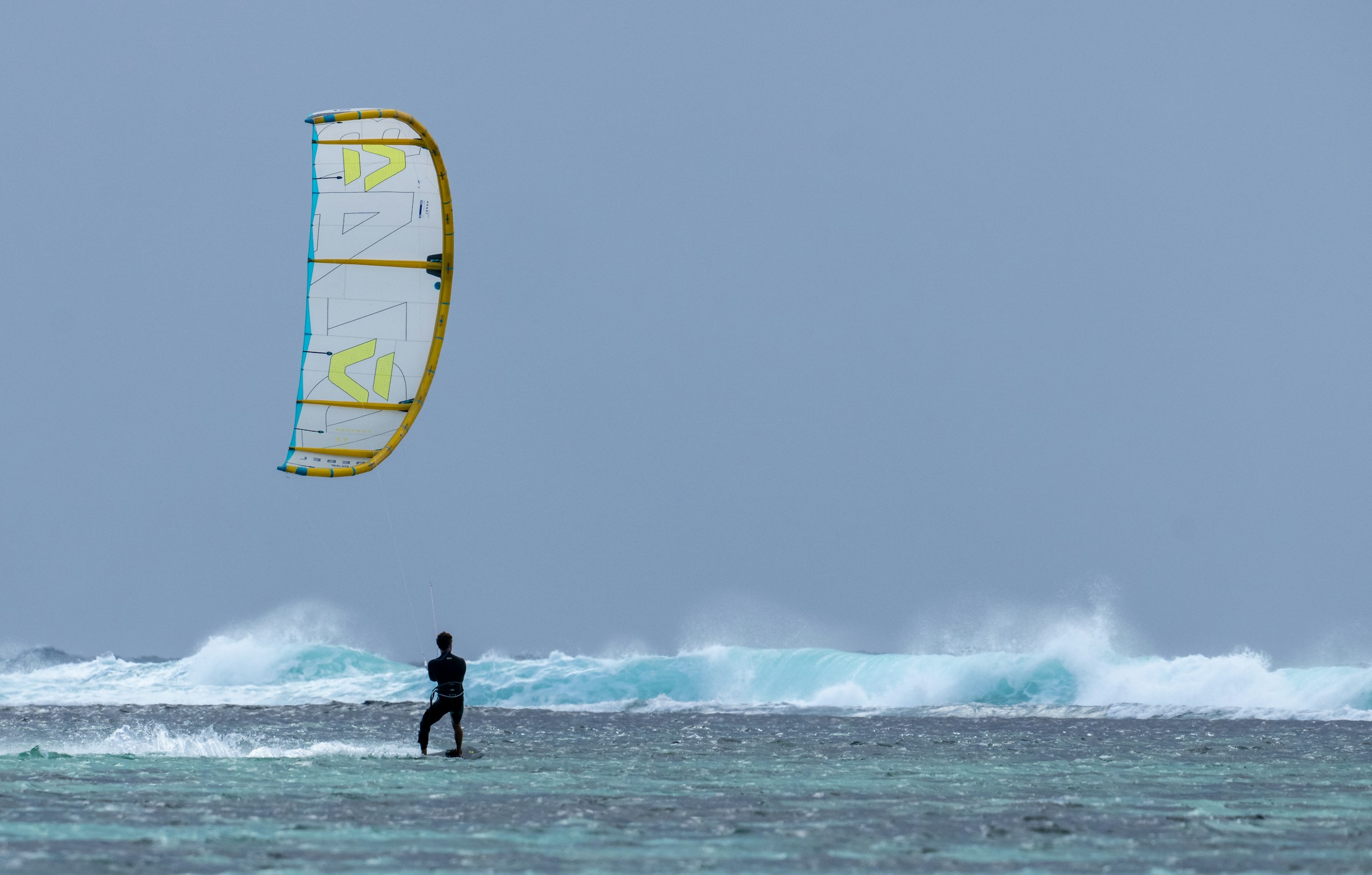 Kitesurfing in the Le Morne lagoon